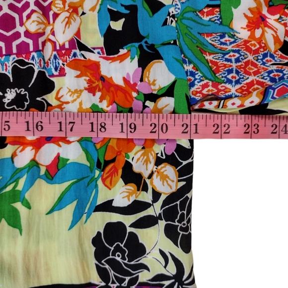 JOSIE Floral Rayon Kimono Wrap SIZE S - Picture 4 of 11